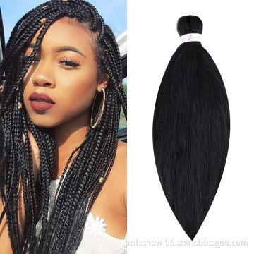 Hot sell Pre Stretched Japanese Fiber Jumbo Yaki Synthetic pre-stretched braiding hair